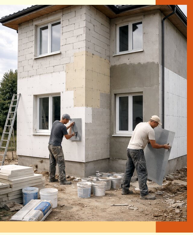 Утепление дома из газобетона в Чусовой от 4388 руб./м² — заказать у ТепломастерЧсв